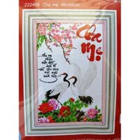 Tranh thêu chữ thập Cha mẹ 222406