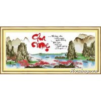 Tranh Thêu Chữ Thập CHA MẸ 222810