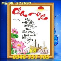 tranh thêu chữ thập Cha mẹ  DLH-222693