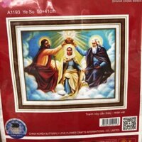 Tranh thêu chữ thập Chúa A1193 (50x41) chưa thêu