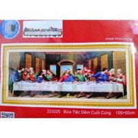 Tranh thêu chữ thập Chúa Bữa Tiệc Ly 223225 (105x50) chưa thêu