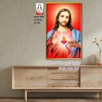 Tranh thêu Chữ thập Chúa jesu Dv6348(40x60 cm ) chưa thêu