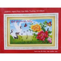 Tranh thêu chữ thập chưa thêu Hạnh Phúc vạn niên Trường 222819 (61x39cm)