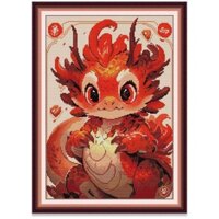 Tranh thêu chữ thập, Con rồng, Hoạt hình, Động vật, 14/11CT Vải in