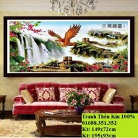 Tranh thêu chữ thập Đại bàng tung cánh