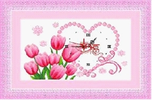 Tranh thêu chữ thập đồng hồ DLH-Y8135