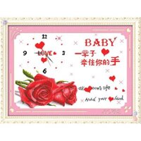 Tranh Thêu Chữ Thập Đồng Hồ Baby My Love 2510 (KHÁCH TỰ THÊU) KT:67X51CM