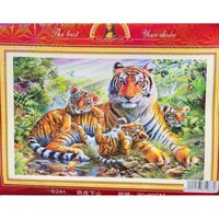 Tranh thêu chữ thập E241 - 90 x 60 cm -  tự thêu