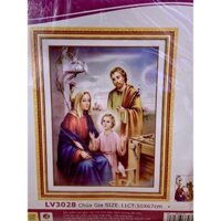 Tranh thêu chữ thập Gia Đình Chúa LV3028 (50x67) chưa thêu