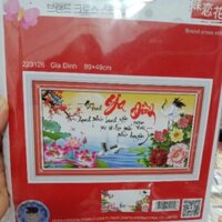 Tranh thêu chữ thập Gia Đình 223126 (89x49) chưa thêu