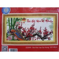 Tranh thêu chữ thập gia hòa vạn sự hưng 222900