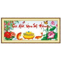 Tranh thêu chữ thập Gia Hòa Vạn Sự Hưng DLH-222929
