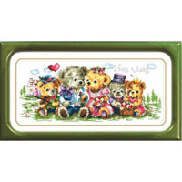 Tranh Thêu Chữ Thập Hạnh Phúc Nhất RY1708 (TRANH CHƯA THÊU) KT:67X33CM