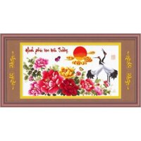 Tranh Thêu Chữ Thập Hạnh Phúc Vạn Niên Trường Z484-96x55cm, chưa thêu