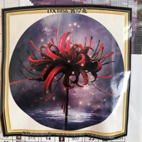 Tranh thêu chữ thập Hoa Bỉ ngạn (chưa thêu)