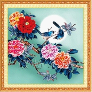 Tranh thêu chữ thập hoa DLH-YA911