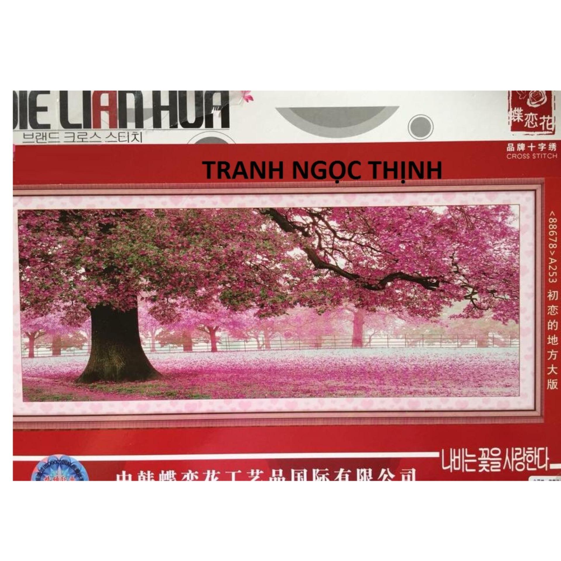 Tranh thêu chữ thập hoa DLH-YA253