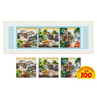 Tranh Thêu Chữ Thập Hồn Quê RY10835 (KHÁCH TỰ THÊU) KT:162X58CM