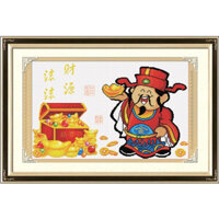Tranh Thêu Chữ Thập Kho Báu Đầy Của Cải RY11323 (TRANH CHƯA THÊU) KT:72X48CM