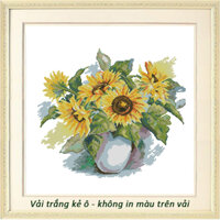 Tranh thêu chữ thập không in trên vải HC001 (42 x 37 cm)