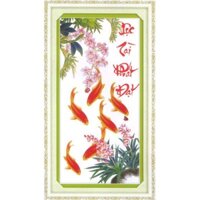 Tranh thêu chữ thập Lộc Tài Phát Đạt 222812(43x80cm)