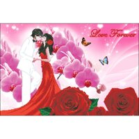 Tranh Thêu Chữ Thập Love Forever 9