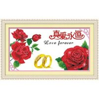 Tranh Thêu Chữ Thập Love Forever MH101 (KHÁCH TỰ THÊU) KT;43X73CM