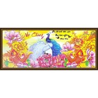 Tranh thêu chữ thập LV3105 - 75 x 36 cm -  tự thêu