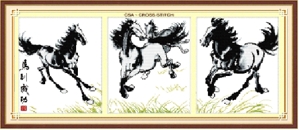 Tranh thêu chữ thập mã đáo thành công DLH-YZ637