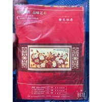 Tranh thêu chữ thập mẫu đơn