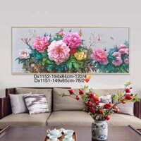 Tranh thêu chữ thập mẫu đơn khoe sắc ( DX1151,DX1152)