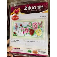 Tranh thêu chữ thập Mẫu đơn 53582