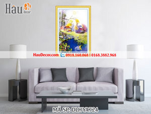 Tranh Thêu Chữ Thập NgôI Nhà Ven Hồ DLH-YA724
