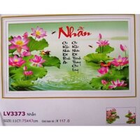 Tranh thêu chữ thập Nhẫn LV3373 (75x47) chưa thêu