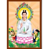 Tranh thêu chữ thập Phật Quan Thế Âm Bồ Tát 3D Ailuo AL53566 |60x40cm| [Chưa thêu]