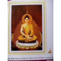 Tranh thêu chữ thập Phật thích ca mâu ni (chưa thêu) LV3398