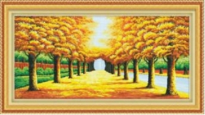 Tranh thêu chữ thập phong cảnh - DLH-YF318