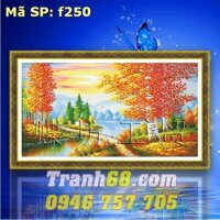 Tranh Thêu Chữ Thập Phong cảnh  DLH-YF250