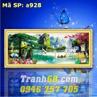 Tranh Thêu Chữ Thập Phong Cảnh Sơn Thủy Hữu Tình  DLH-YA928