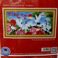 Tranh thêu chữ thập Phú Quý Bình An 222931 (76x42) chưa thêu