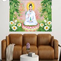 Tranh thêu chữ thập Quan Thế Âm Bồ Tát X8228