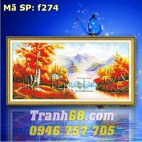 Tranh Thêu Chữ Thập Rừng phong thu  DLH-YF274