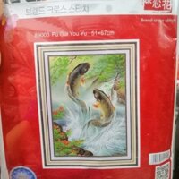 Tranh thêu chữ thập Song Ngư 89003 (51x67) chưa thêu