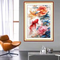 Tranh thêu chữ thập Song Ngư (thêu kín) G6052 - KT:(50x76)cm