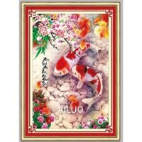 Tranh thêu chữ thập Song ngư AL53580