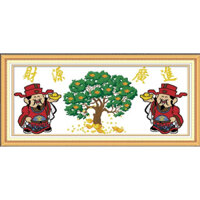 Tranh Thêu Chữ Thập Sự Giàu Có Và Thịnh Vượng RY10925 (TRANH CHƯA THÊU) KT:108X47CM