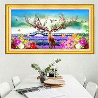 Tranh thêu chữ thập Tài Lộc Lâm Môn LV3350 kt 94x47cm
