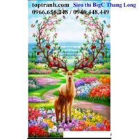 Tranh thêu chữ thập Tài lộc lâm môn LV3360(50x70cm)