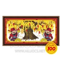 Tranh thêu chữ thập thần tài 51377 (98x42) chưa thêu