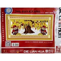 Tranh thêu chữ thập Thần tài Z712-110x50cm